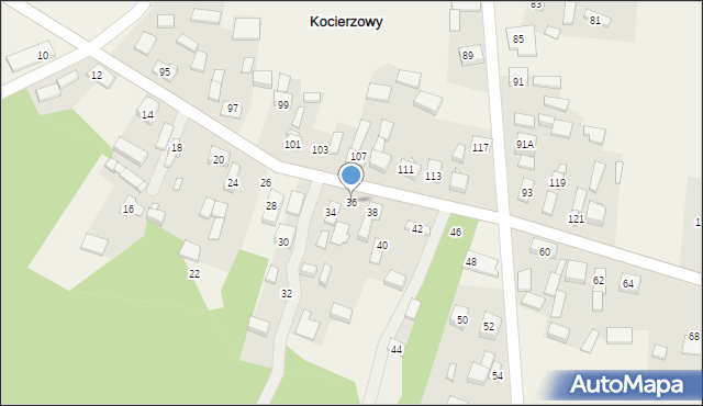 Kocierzowy, Kocierzowy, 36, mapa Kocierzowy