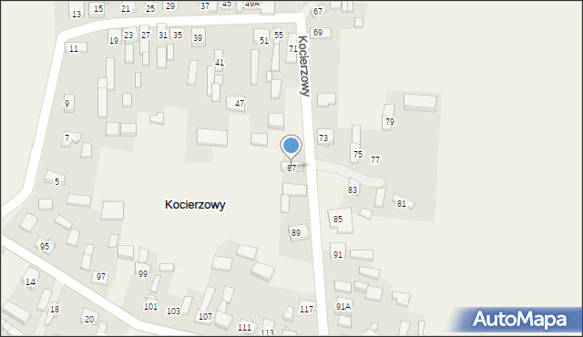 Kocierzowy, Kocierzowy, 87, mapa Kocierzowy