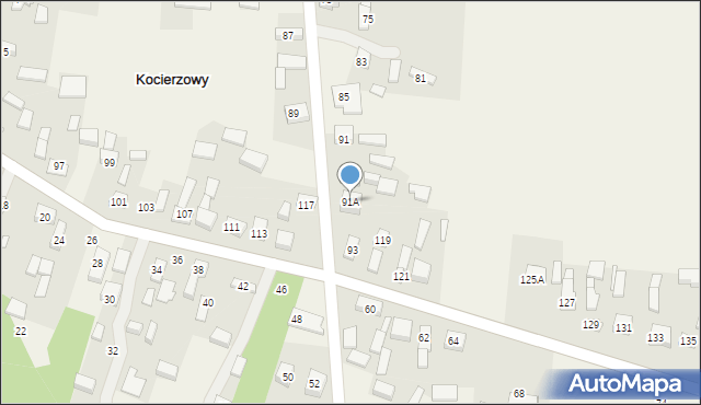 Kocierzowy, Kocierzowy, 91A, mapa Kocierzowy