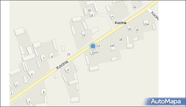 Kocina, Kocina, 12, mapa Kocina
