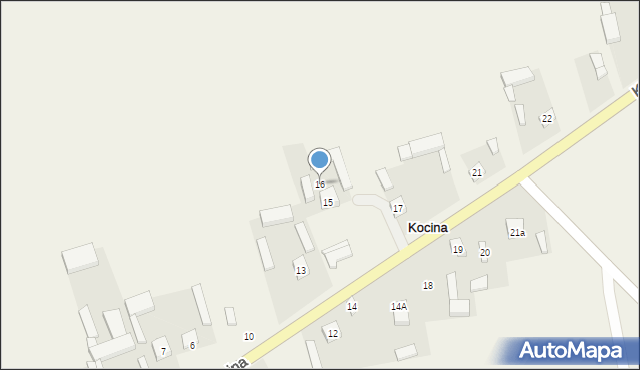 Kocina, Kocina, 16, mapa Kocina