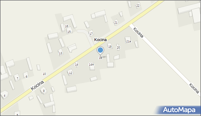 Kocina, Kocina, 18, mapa Kocina