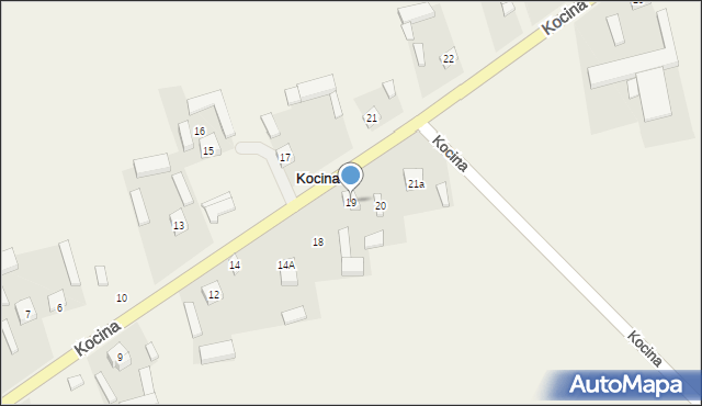 Kocina, Kocina, 19, mapa Kocina