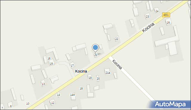 Kocina, Kocina, 21, mapa Kocina
