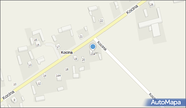 Kocina, Kocina, 21a, mapa Kocina