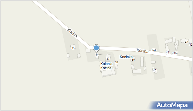 Kocina, Kocina, 36, mapa Kocina