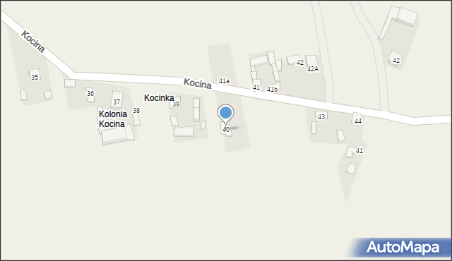 Kocina, Kocina, 40, mapa Kocina