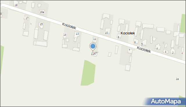 Kociołek, Kociołek, 11A, mapa Kociołek