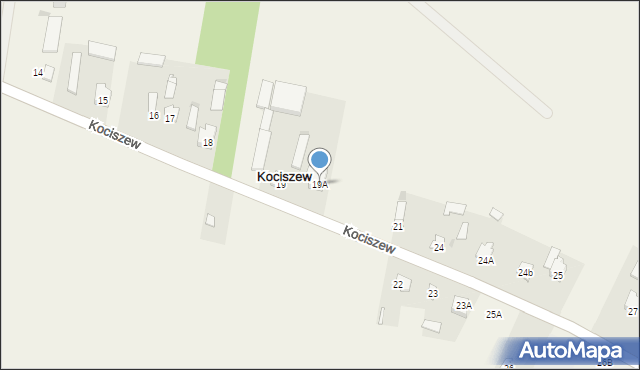 Kociszew, Kociszew, 19A, mapa Kociszew