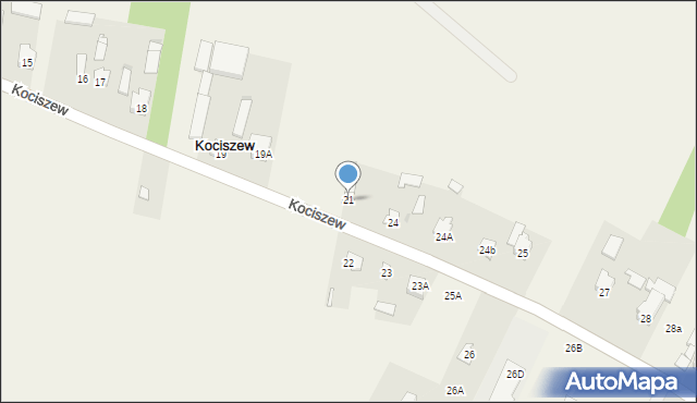 Kociszew, Kociszew, 21, mapa Kociszew