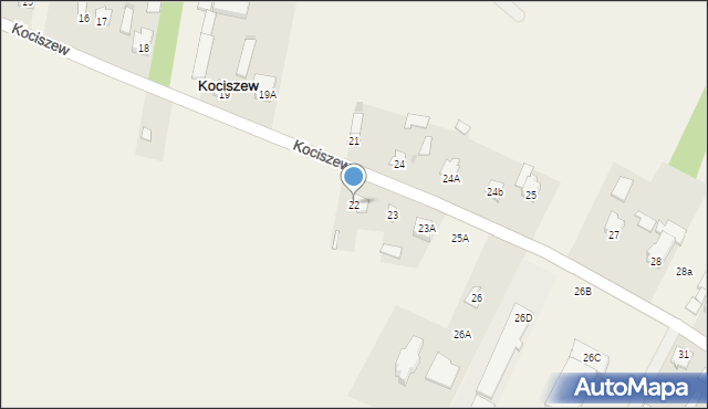 Kociszew, Kociszew, 22, mapa Kociszew