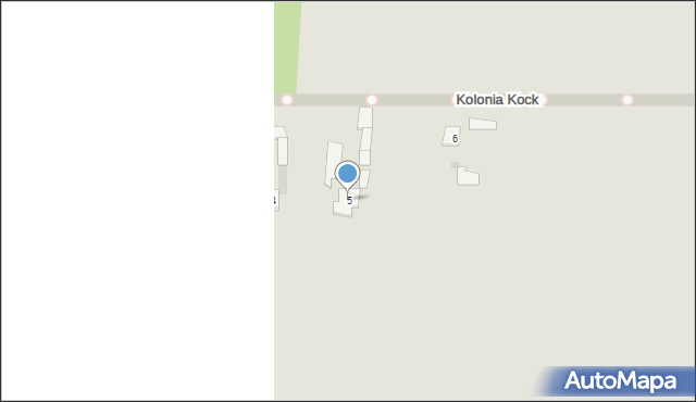 Kock, Kolonia Kock, 5, mapa Kock
