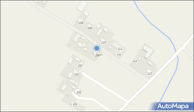 Koćmierzów, Koćmierzów, 105, mapa Koćmierzów