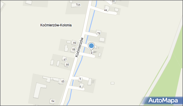 Koćmierzów, Koćmierzów, 4, mapa Koćmierzów
