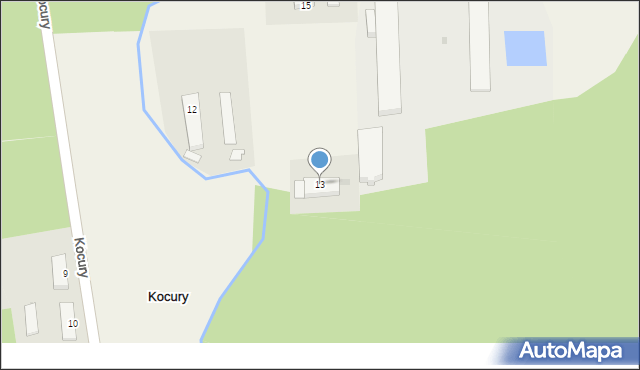Kocury, Kocury, 13, mapa Kocury
