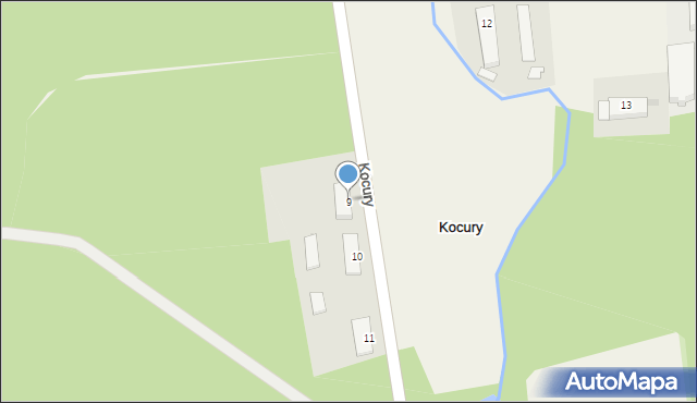 Kocury, Kocury, 9, mapa Kocury