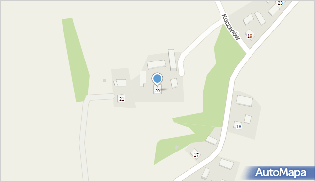 Koczanów, Koczanów, 20, mapa Koczanów