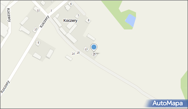 Koczery, Koczery, 15, mapa Koczery