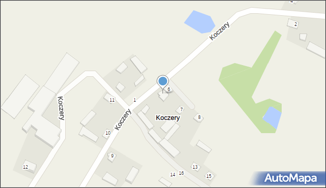 Koczery, Koczery, 6A, mapa Koczery