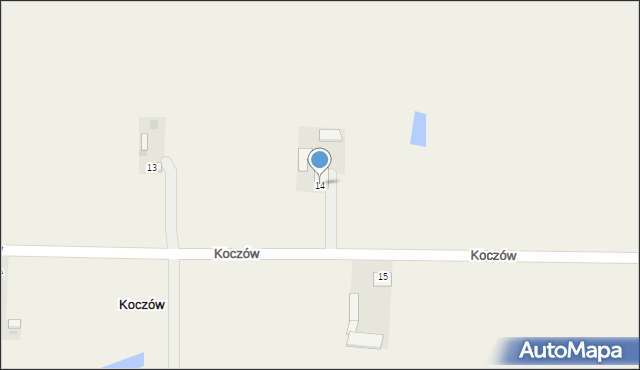 Koczów, Koczów, 14, mapa Koczów