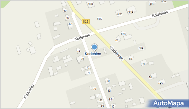 Kodeniec, Kodeniec, 76, mapa Kodeniec