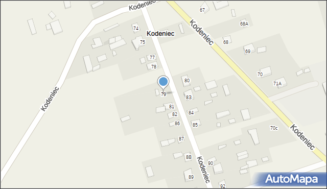 Kodeniec, Kodeniec, 79, mapa Kodeniec