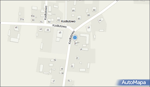 Kodłutowo, Kodłutowo, 18, mapa Kodłutowo