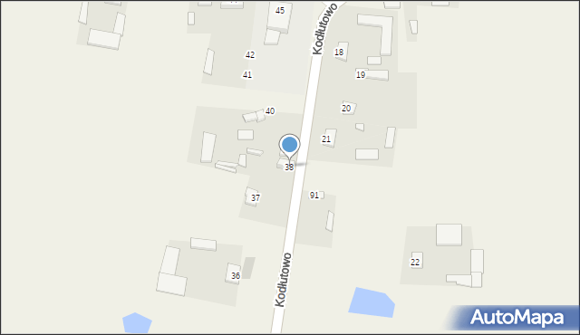 Kodłutowo, Kodłutowo, 38, mapa Kodłutowo