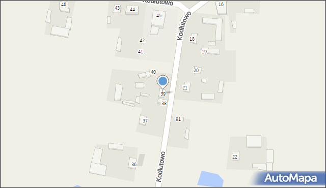 Kodłutowo, Kodłutowo, 39, mapa Kodłutowo
