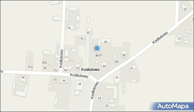 Kodłutowo, Kodłutowo, 85, mapa Kodłutowo