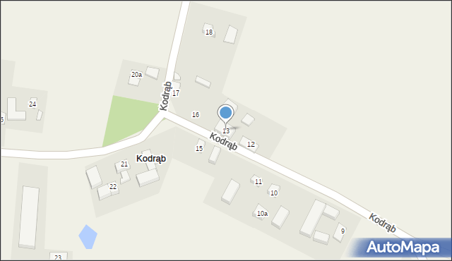 Kodrąb, Kodrąb, 13, mapa Kodrąb