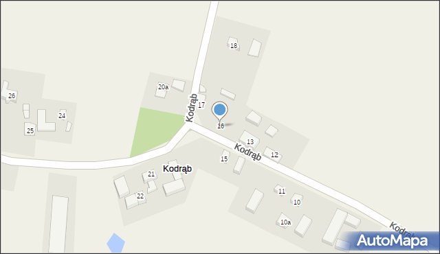 Kodrąb, Kodrąb, 16, mapa Kodrąb