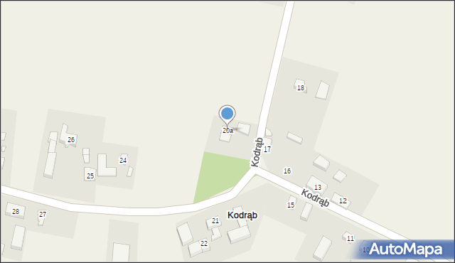 Kodrąb, Kodrąb, 20a, mapa Kodrąb