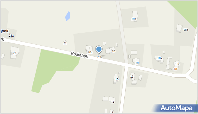 Kodrąbek, Kodrąbek, 20b, mapa Kodrąbek