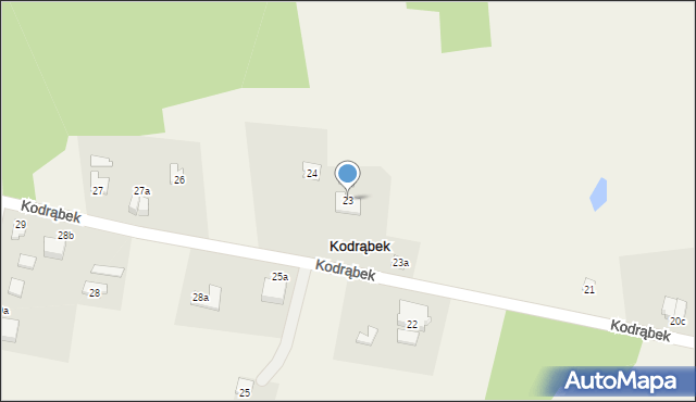 Kodrąbek, Kodrąbek, 23, mapa Kodrąbek