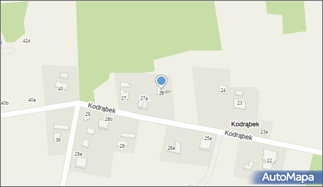 Kodrąbek, Kodrąbek, 26, mapa Kodrąbek