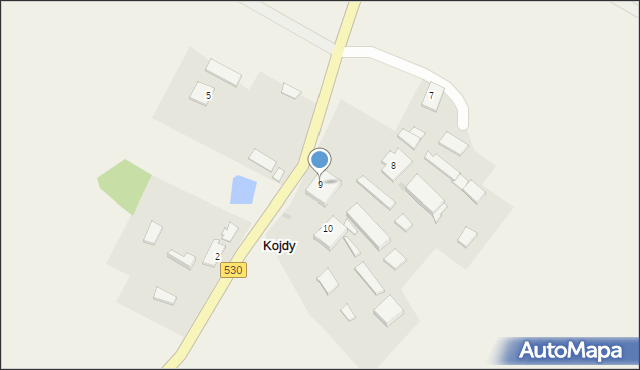 Kojdy, Kojdy, 9, mapa Kojdy