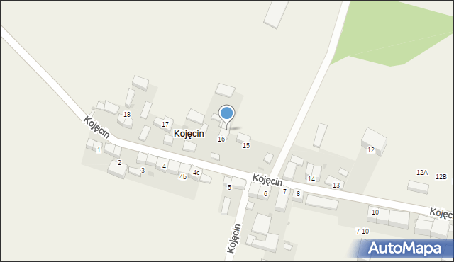 Kojęcin, Kojęcin, 16a, mapa Kojęcin