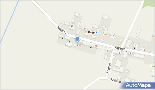 Kojęcin, Kojęcin, 3, mapa Kojęcin