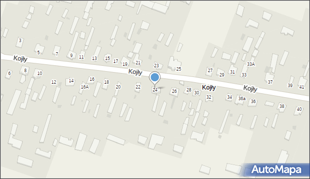 Kojły, Kojły, 24, mapa Kojły