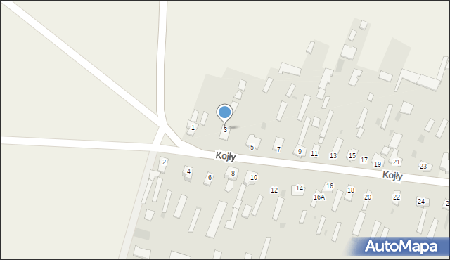 Kojły, Kojły, 3, mapa Kojły