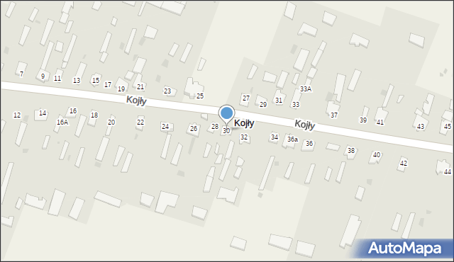 Kojły, Kojły, 30, mapa Kojły