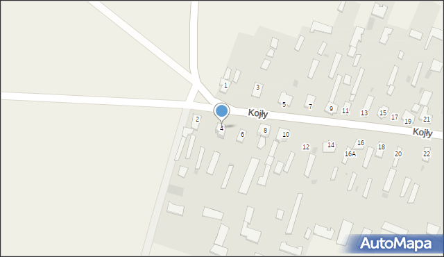 Kojły, Kojły, 4, mapa Kojły