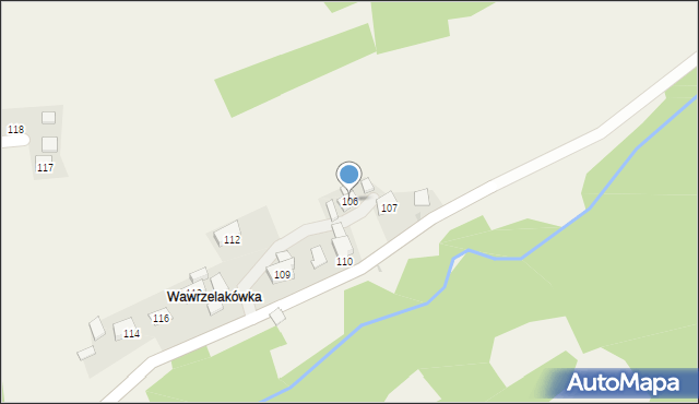 Kojszówka, Kojszówka, 106, mapa Kojszówka