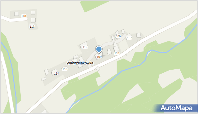 Kojszówka, Kojszówka, 109, mapa Kojszówka