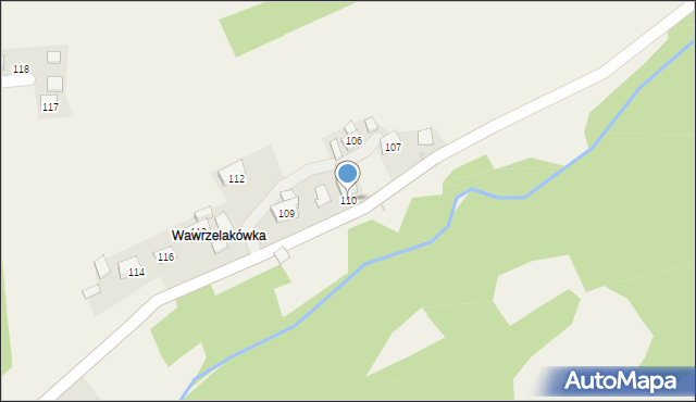 Kojszówka, Kojszówka, 110, mapa Kojszówka