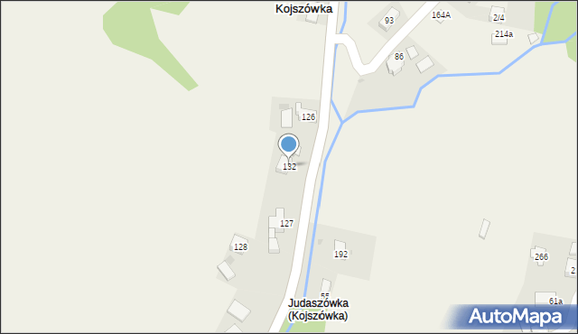 Kojszówka, Kojszówka, 132, mapa Kojszówka