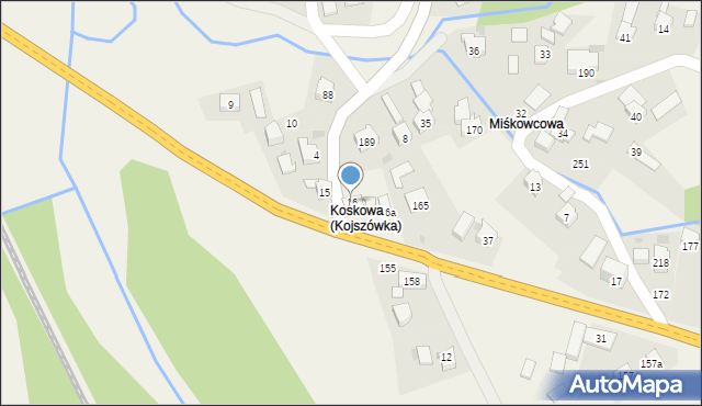 Kojszówka, Kojszówka, 16, mapa Kojszówka