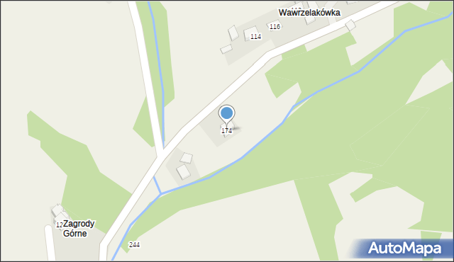 Kojszówka, Kojszówka, 174, mapa Kojszówka