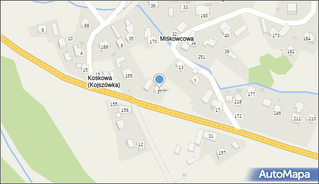 Kojszówka, Kojszówka, 37, mapa Kojszówka